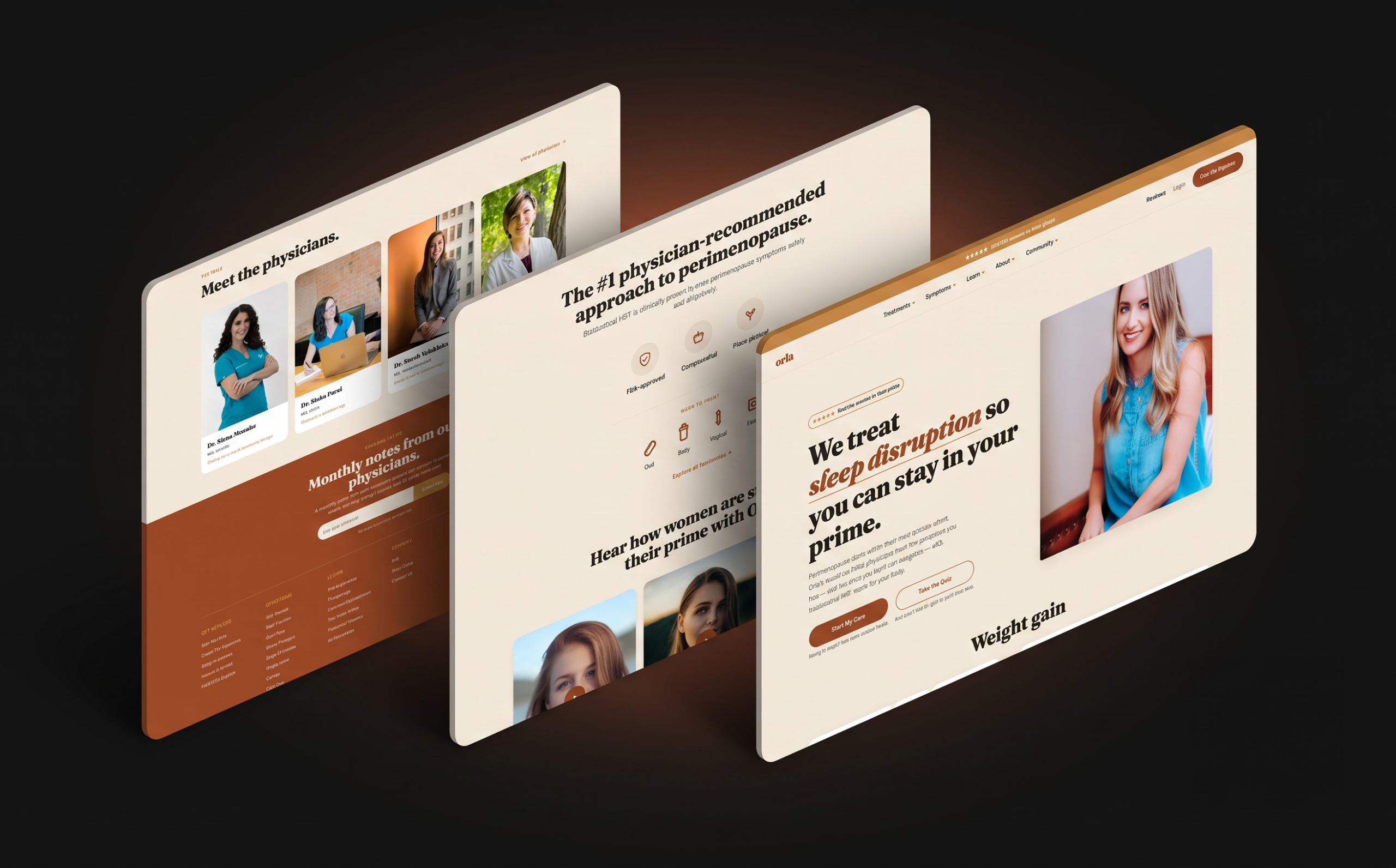 Orla concept telehealth homepage